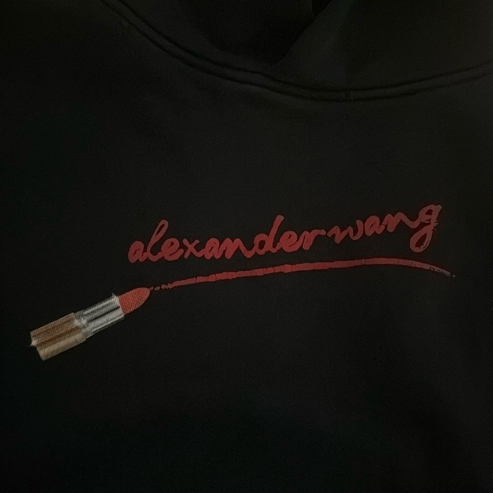 Black oversized unisex Alexander wang hoodie